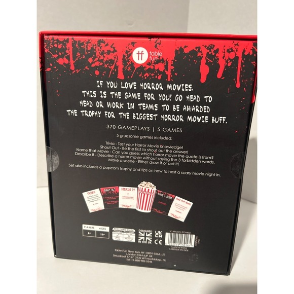 Scary Movie Night In Horror Movie Game Set NEW FACTORY SEALED - Picture 2 of 4